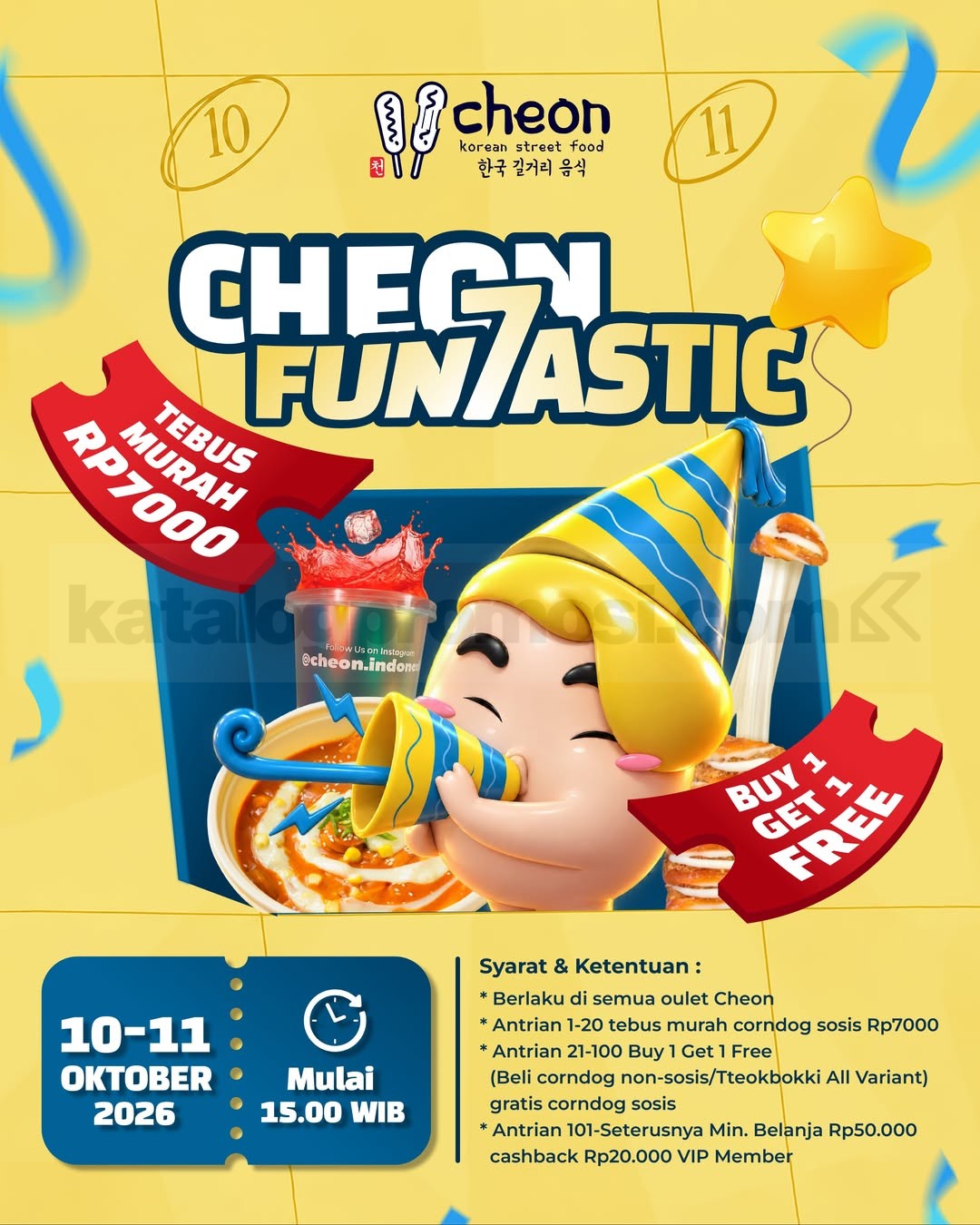 Promo Cheon FUN7ASTIC Tebus Murah Corndog Rp7.000 Promo Cheon FUN7ASTIC Tebus Murah Corndog Rp7.000 dan Buy 1 Get 1