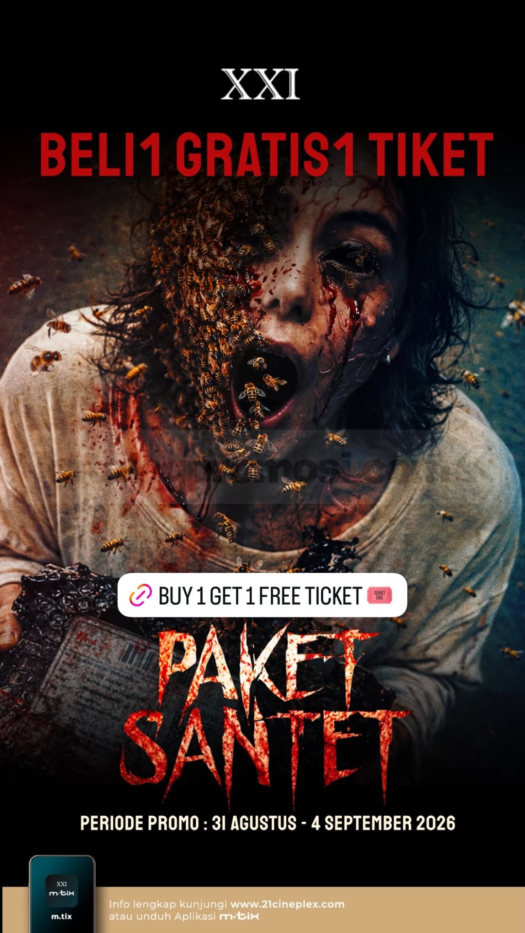 Promo Cinema XXI Beli 1 Gratis 1 Tiket Paket Santet Promo Cinema XXI Beli 1 Gratis 1 Tiket Paket Santet via m.tix