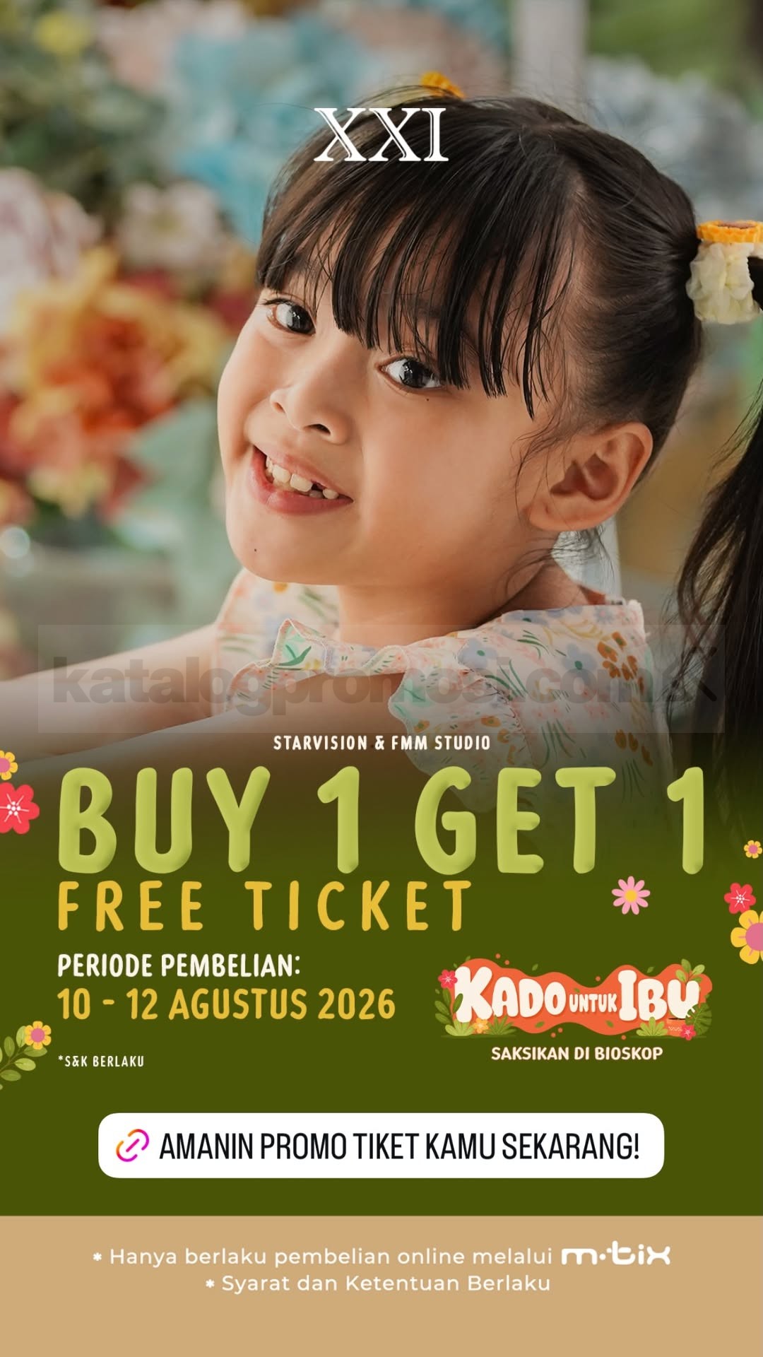 Promo Cinema XXI Beli 1 Gratis 1 Tiket Kado Untuk Ibu