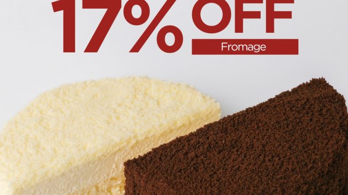 Promo Dore Merdeka diskon Fromage 17% dan potongan Rp81.000 untuk Ichigo Rare Cheesecake.