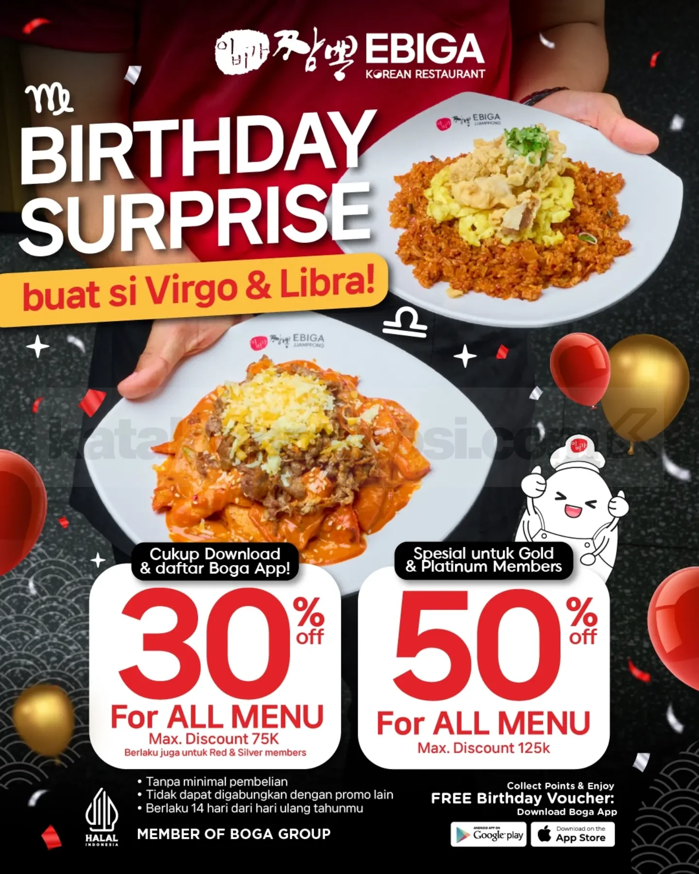 Promo Ebiga Jjamppong Birthday Surprise Diskon hingga 50% Promo Ebiga Jjamppong Birthday Surprise diskon hingga 50% untuk pelanggan yang ulang tahun di bulan September