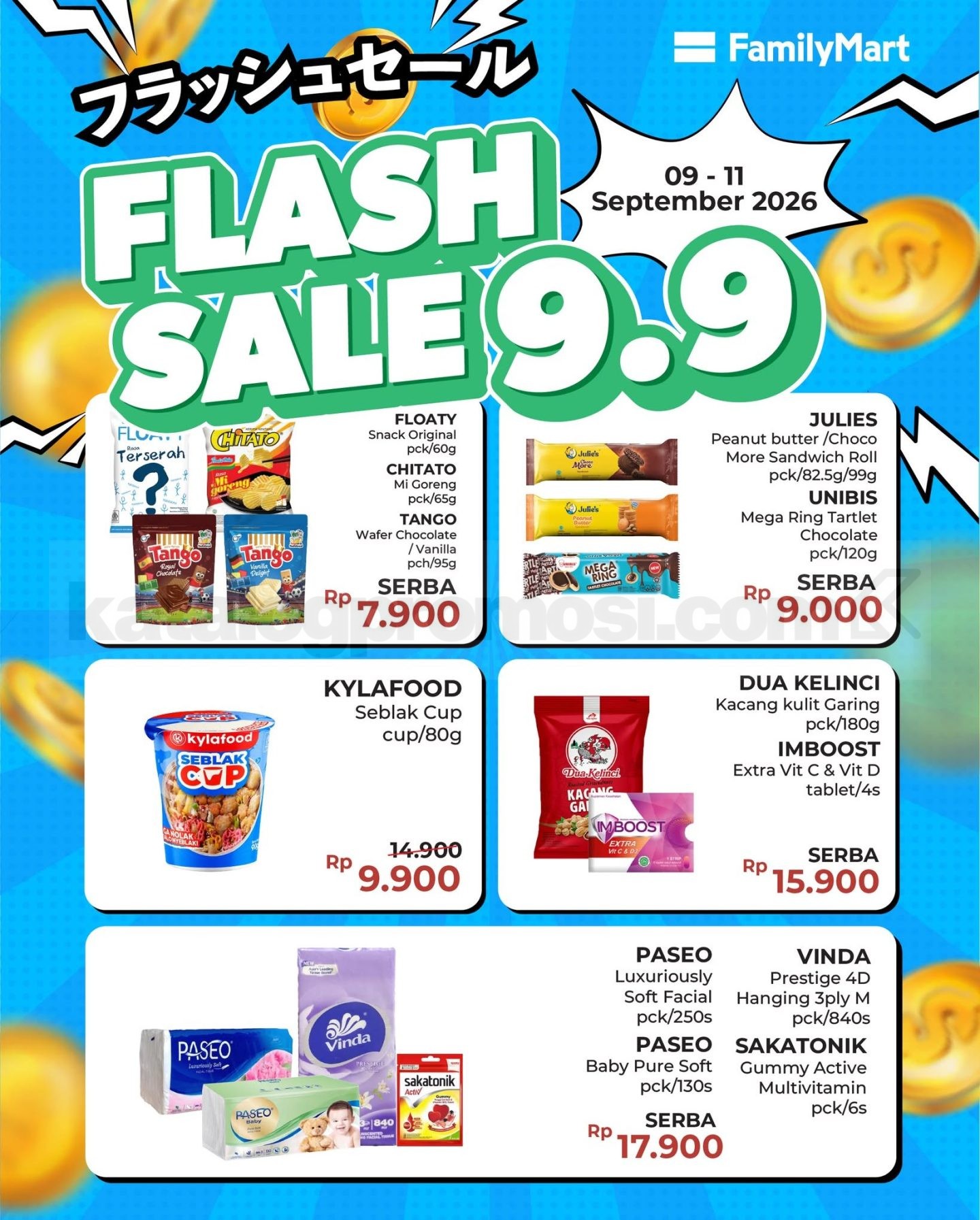 Promo FamilyMart Flash Sale 9.9 Mulai Rp5.600 Promo FamilyMart Flash Sale 9.9 Mulai Rp5.600 2