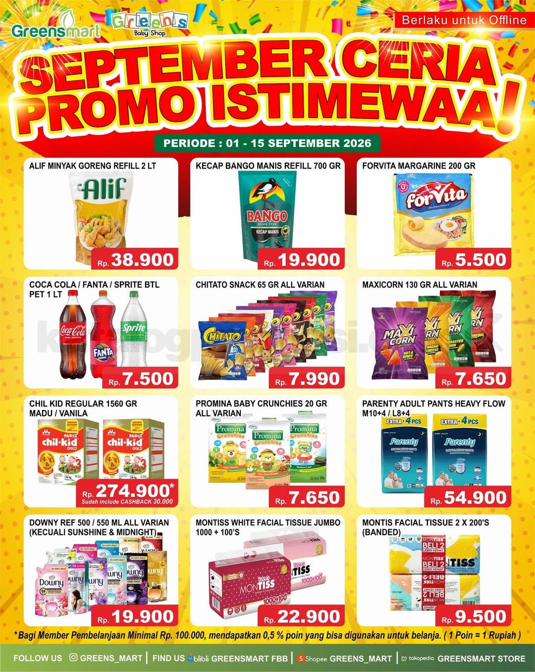 Promo GREENSMART WEEKLY JSM 01-15 September 2026 Promo GREENSMART WEEKLY JSM 01-15 September 2026
