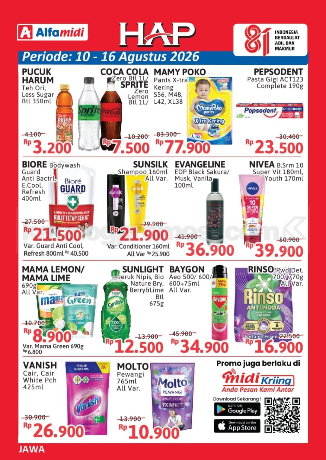 Promo HAP ALFAMIDI periode 10-16 Agustus 2026