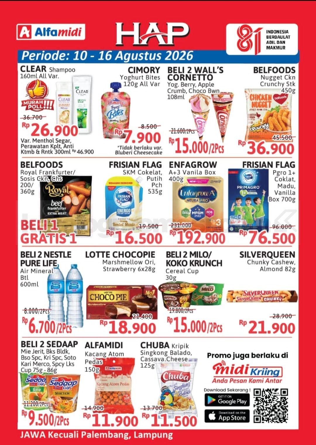 Promo HAP ALFAMIDI periode 10-16 Agustus 2026