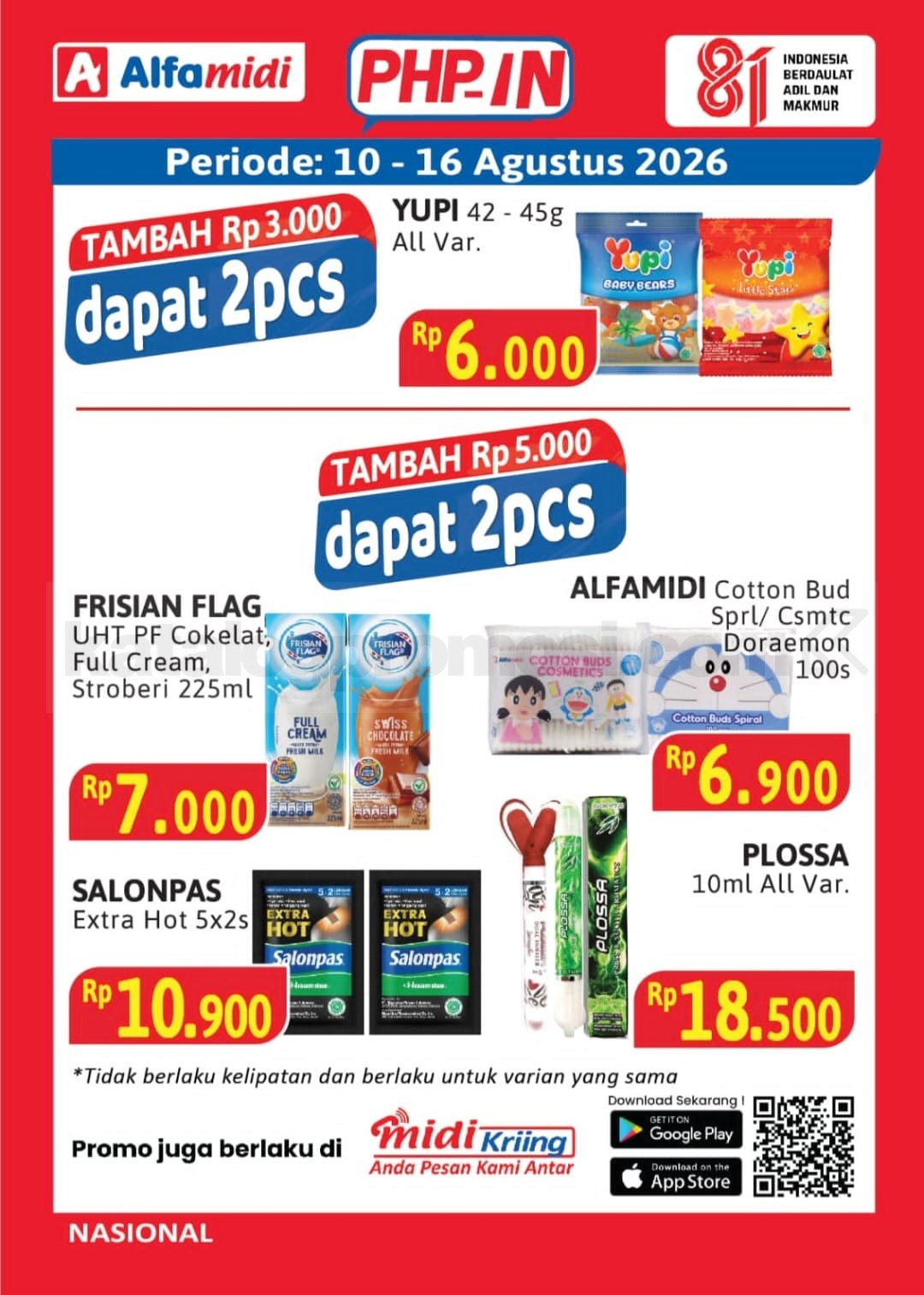 Promo HAP ALFAMIDI periode 10-16 Agustus 2026