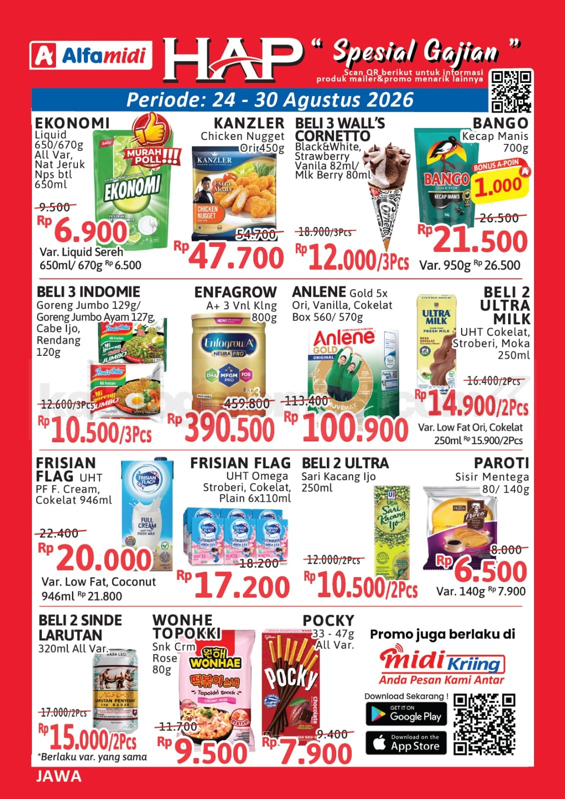 Promo HAP ALFAMIDI periode 24-31 Agustus 2026 Promo HAP ALFAMIDI periode 24-31 Agustus 2026