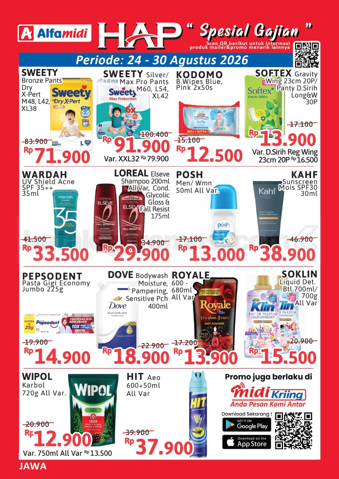 Promo HAP ALFAMIDI periode 24-31 Agustus 2026
