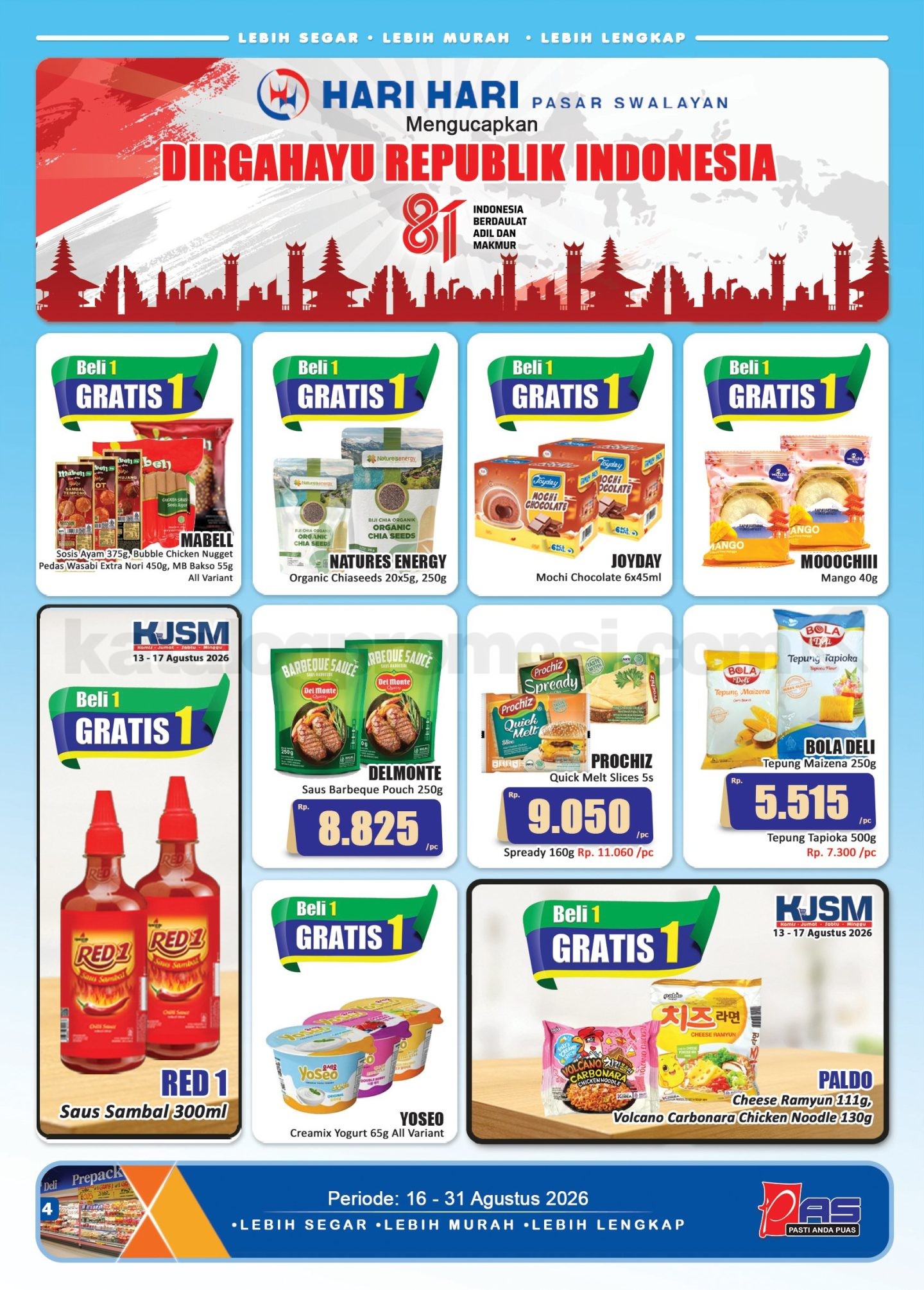 Promo Hari Hari Pasar Swalayan Katalog 16-31 Agustus 2026