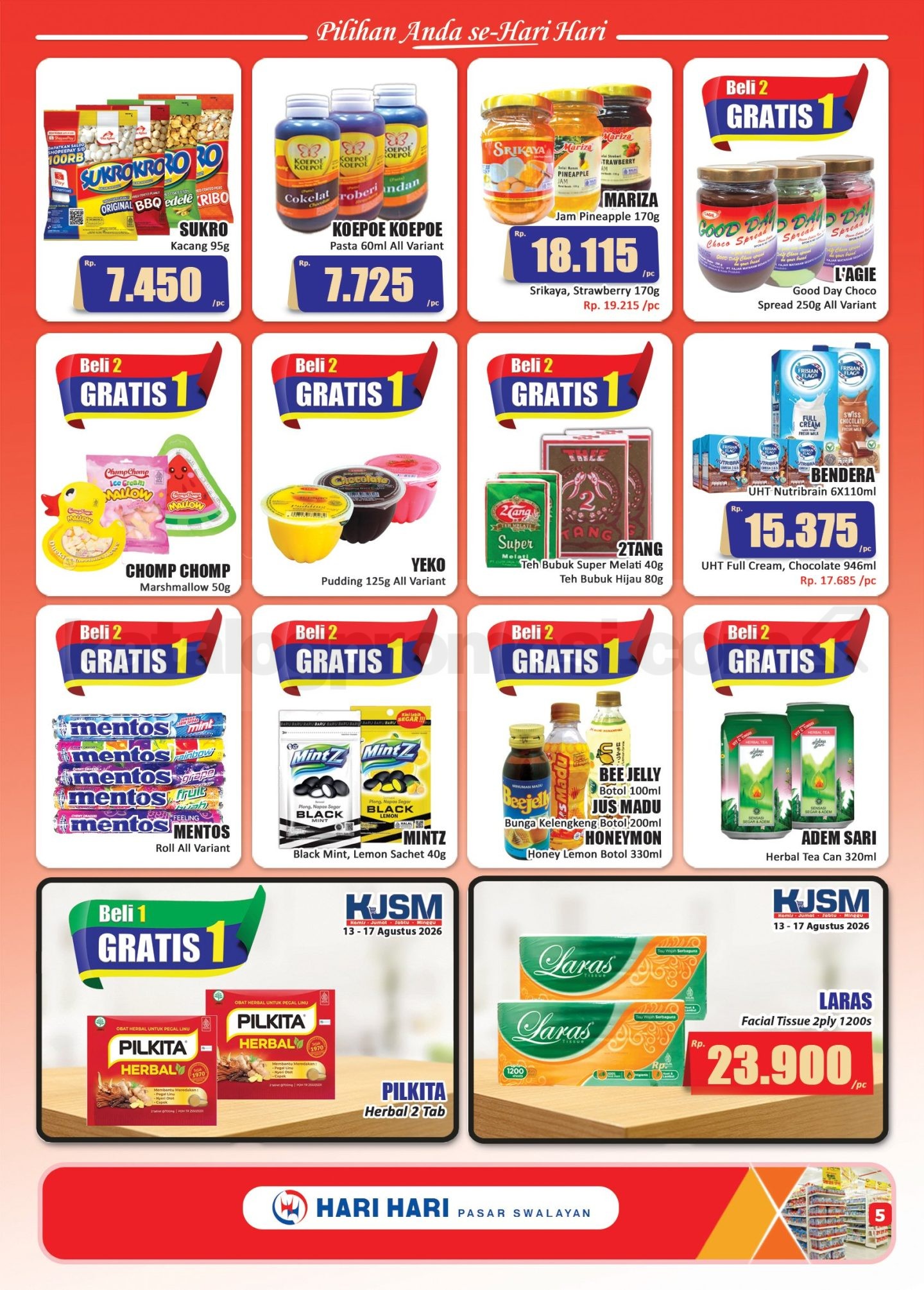 Promo Hari Hari Pasar Swalayan Katalog 16-31 Agustus 2026