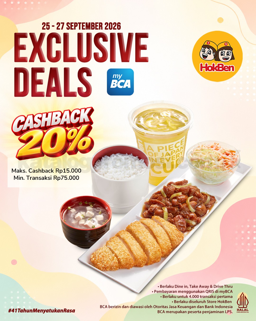 Promo HokBen Exclusive Deals Cashback 20%
