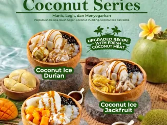 Promo Hong Tang New Coconut Series dengan Coconut Ice Durian, Coconut Ice Jackfruit dan Coconut Ice Mango.