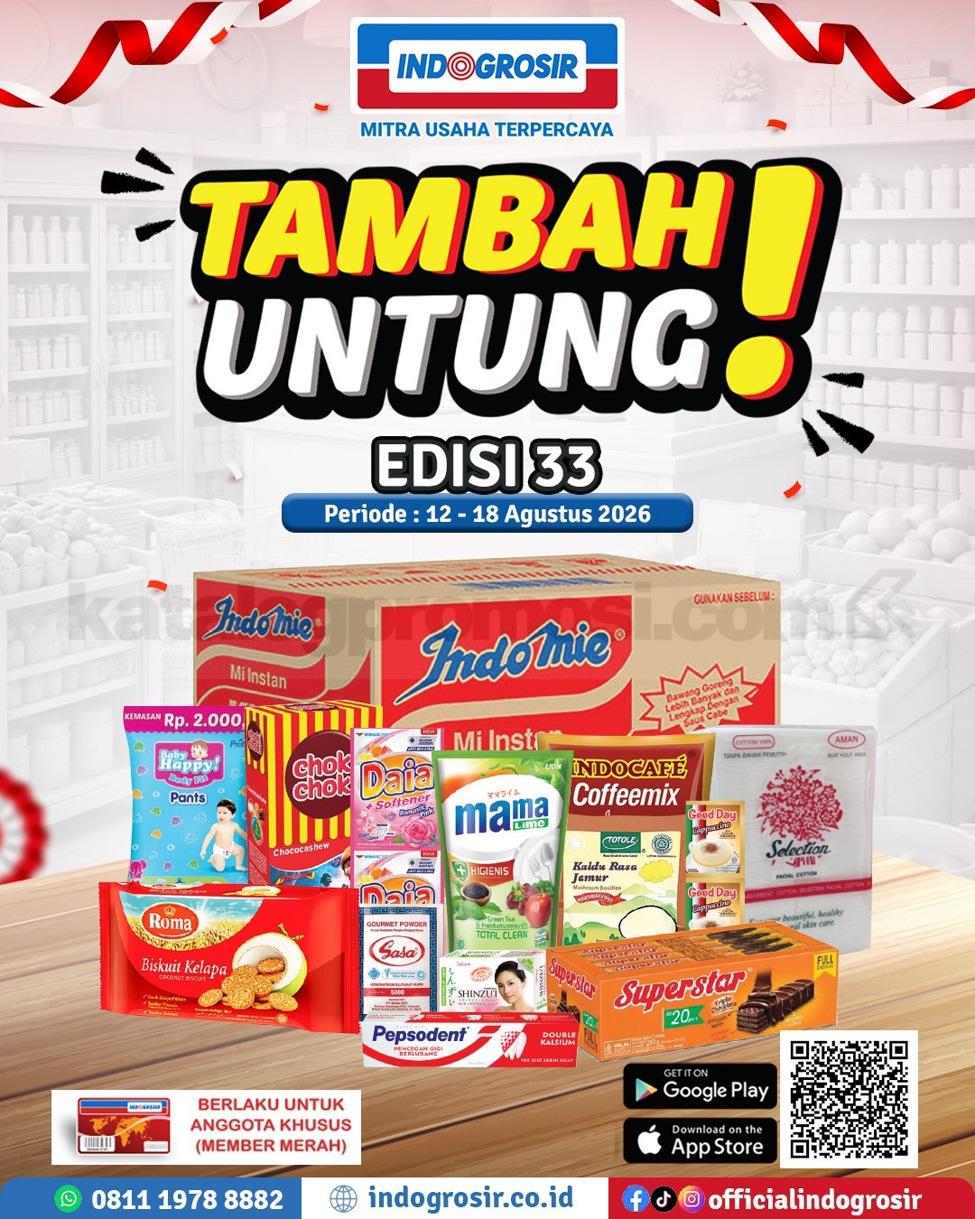 Promo Indogrosir TAMBAH UNTUNG 12-18 Agustus 2026 Promo Indogrosir TAMBAH UNTUNG 12-18 Agustus 2026
