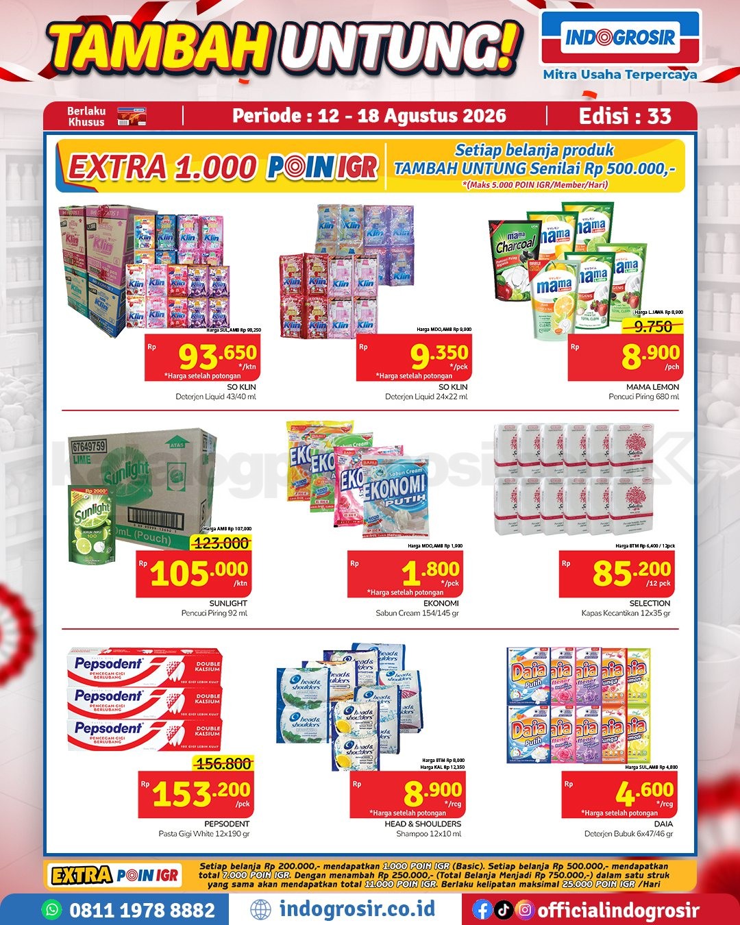 Promo Indogrosir TAMBAH UNTUNG 12-18 Agustus 2026 Promo Indogrosir TAMBAH UNTUNG 12-18 Agustus 2026 2