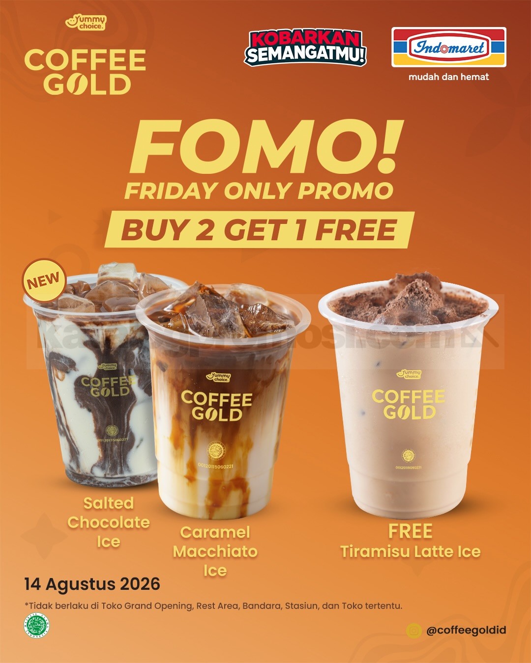 Promo Indomaret Coffee Gold FOMO Friday Beli 2 Gratis 1
