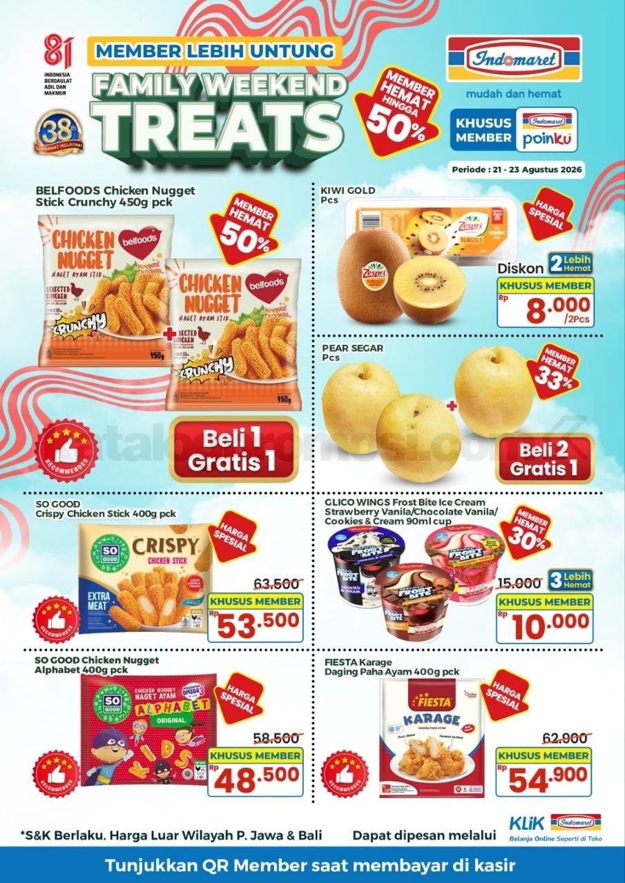 Promo Indomaret Family Weekend Treats 21-23 Agustus 2026 Promo Indomaret Family Weekend Treats 21-23 Agustus 2026
