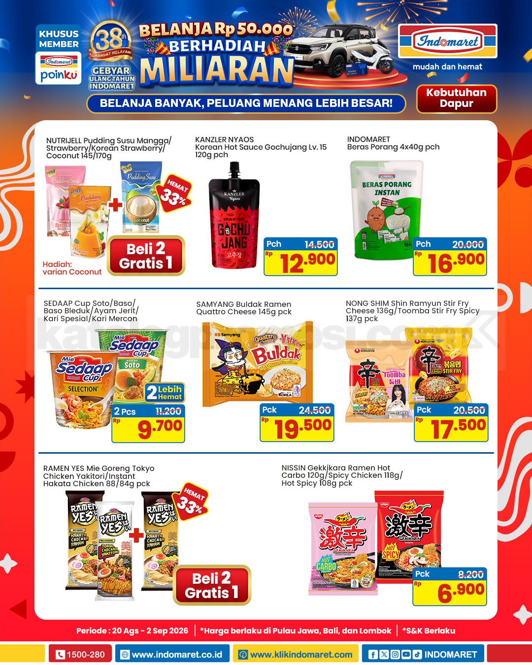 Promo Indomaret Katalog Terbaru 20 Agustus - 02 September 2026