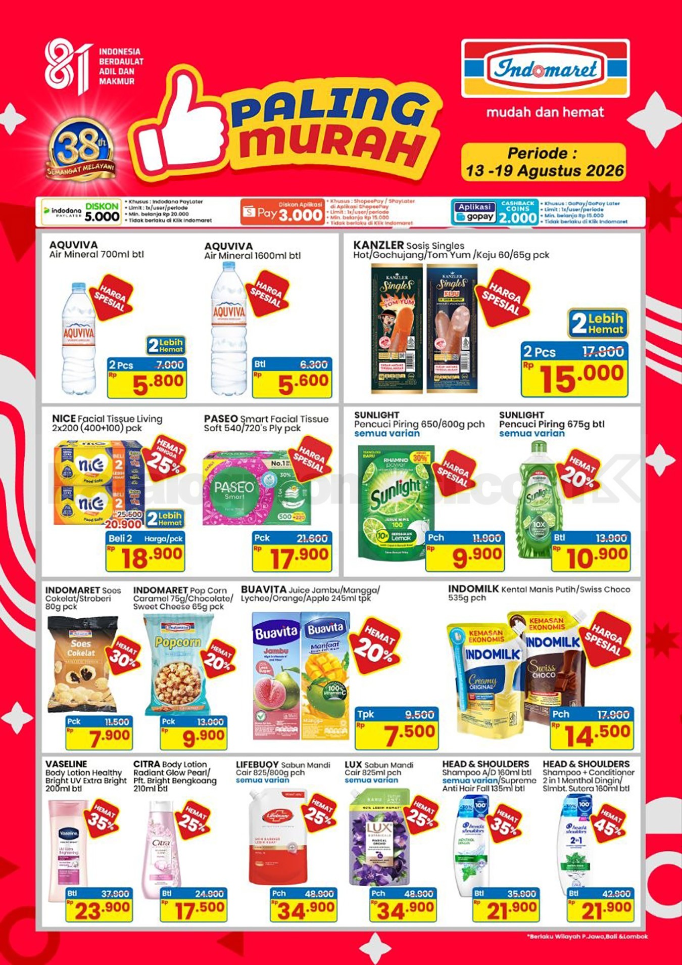 Promo INDOMARET PALING MURAH 13-19 Agustus 2026 Promo INDOMARET PALING MURAH 13-19 Agustus 2026