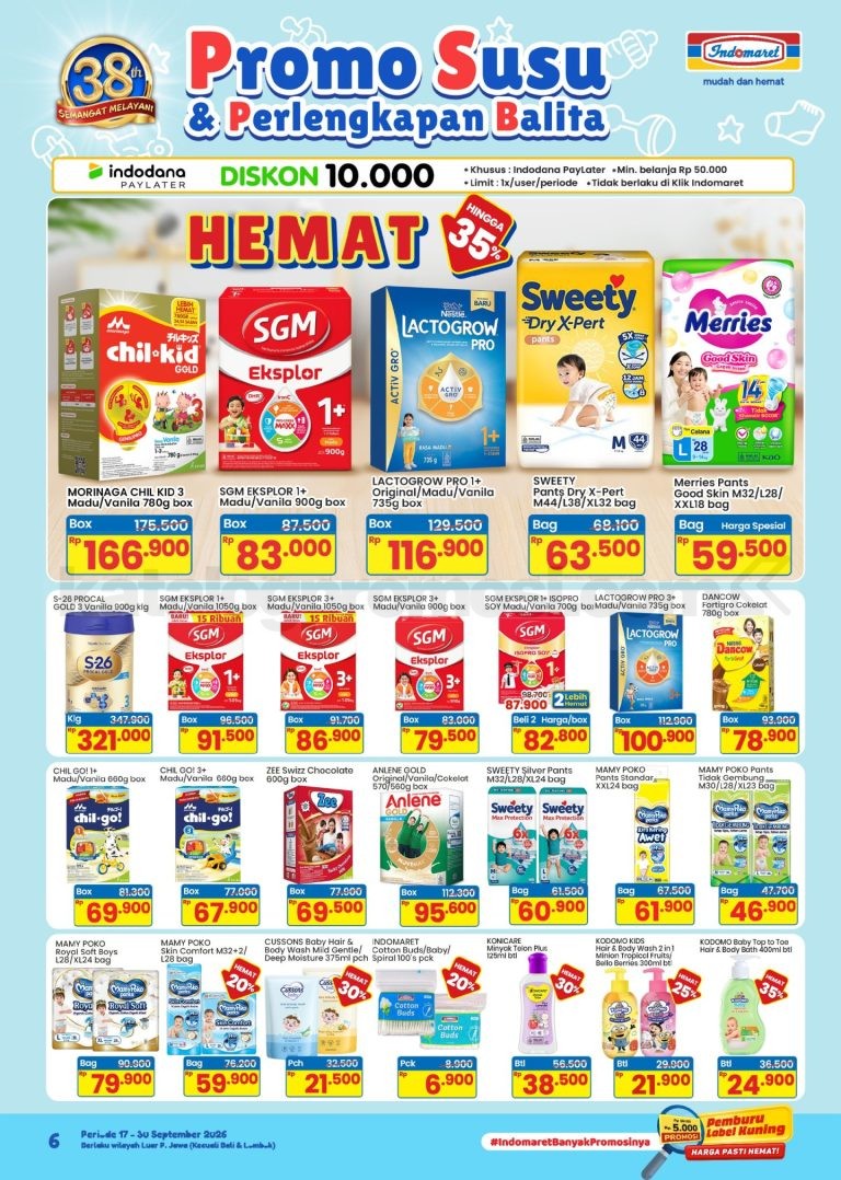 Promo Indomaret Susu & Perlengkapan Balita 17-30 September 2026