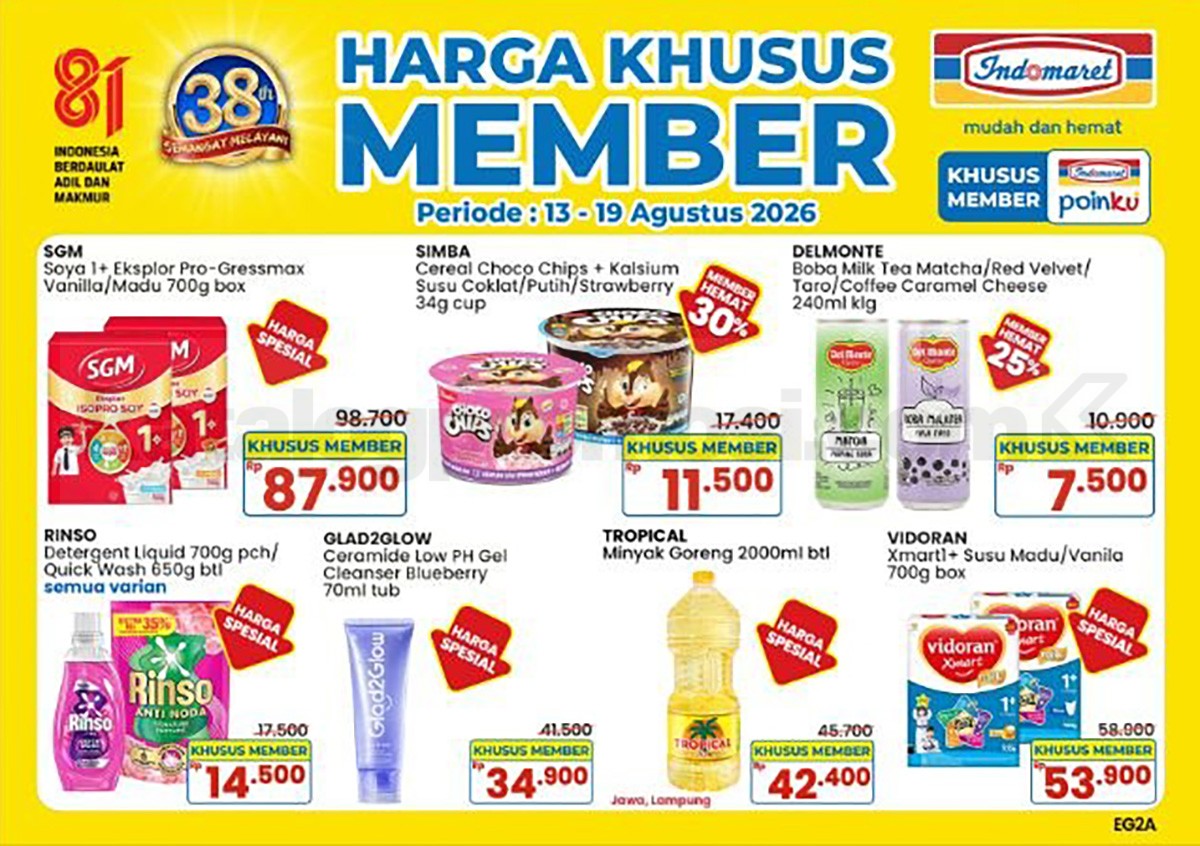 Promo Indomaret Harga Khusus Member 13-19 Agustus 2026