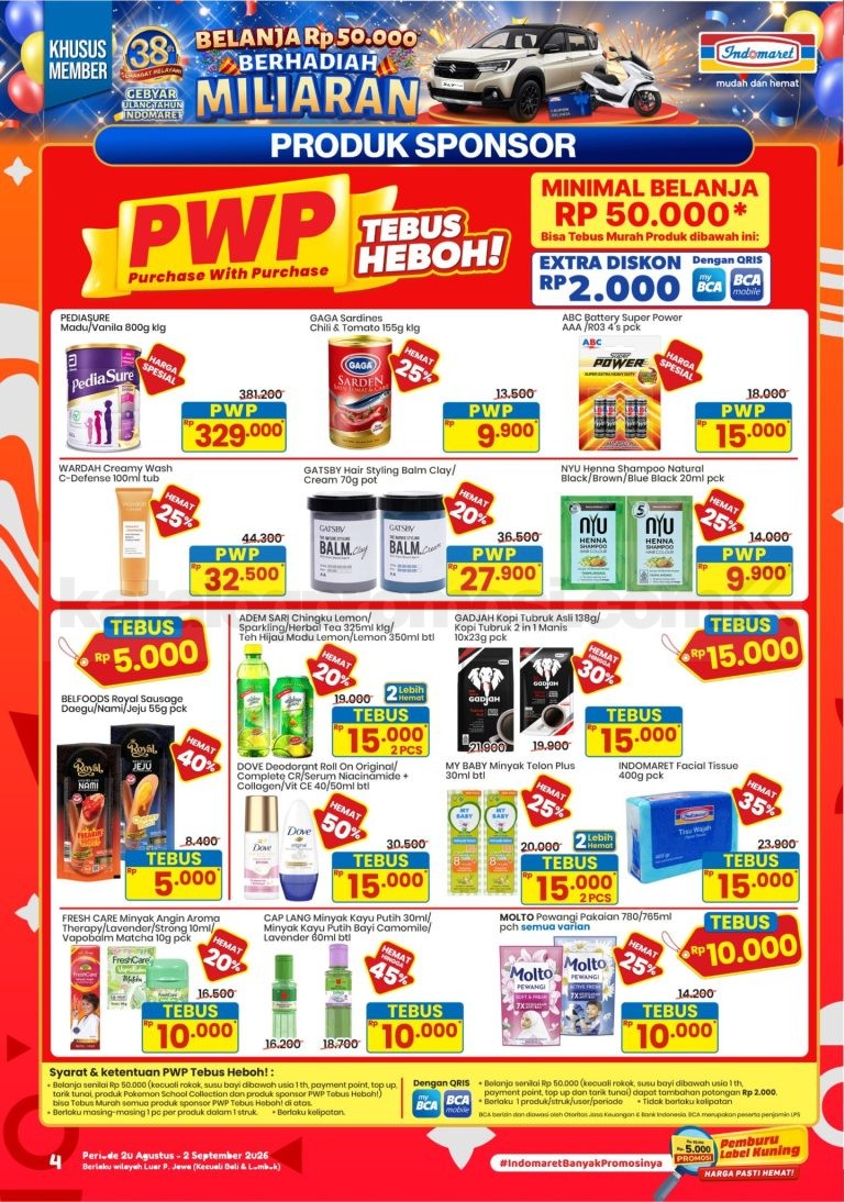 Promo Indomaret Tebus Murah PWP 20 Agustus - 02 September 2026