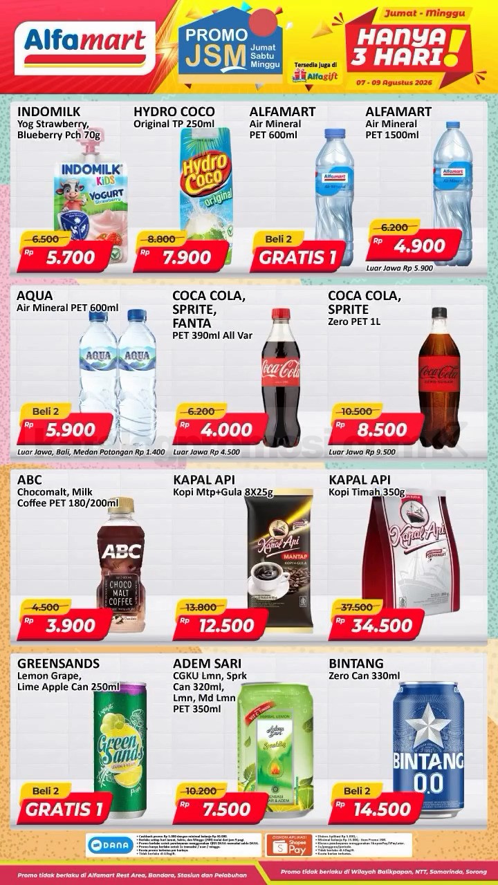 Promo JSM Alfamart 7-9 Agustus 2026 MINGGU INI Promo JSM Alfamart 7-9 Agustus 2026 MINGGU INI 10