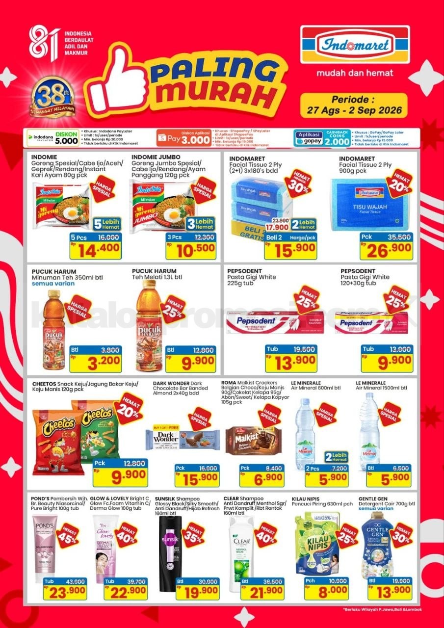 Promo JSM Indomaret 27-30 Agustus 2026 Minggu Ini