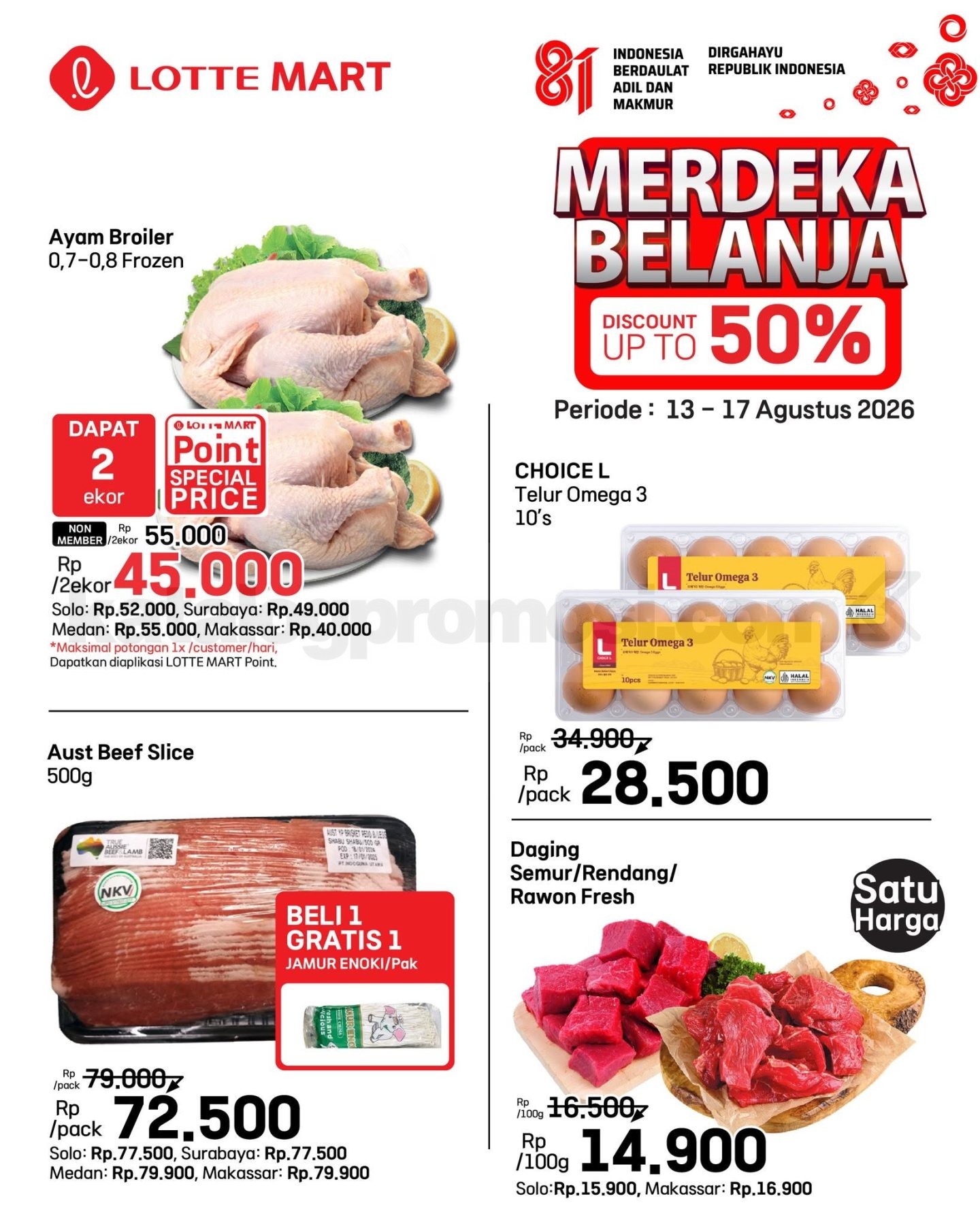 Promo JSM Lottemart Weekend 13-17 Agustus 2026