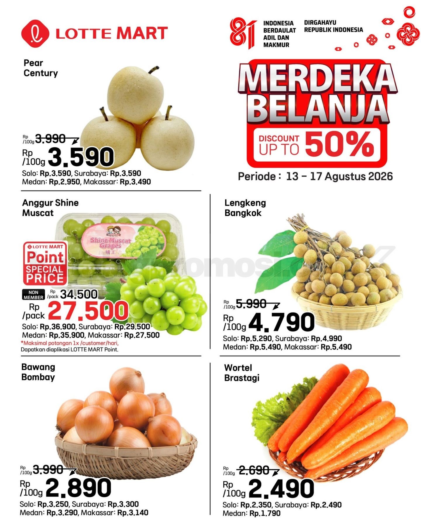 Promo JSM Lottemart Weekend 13-17 Agustus 2026