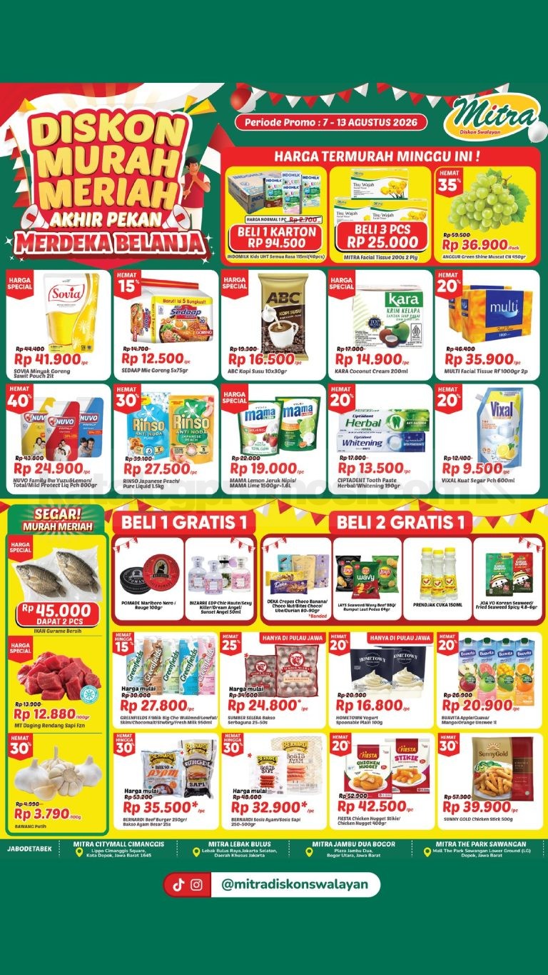 Promo JSM Mitra Diskon Swalayan Akhir Pekan 07-13 Agustus 2026