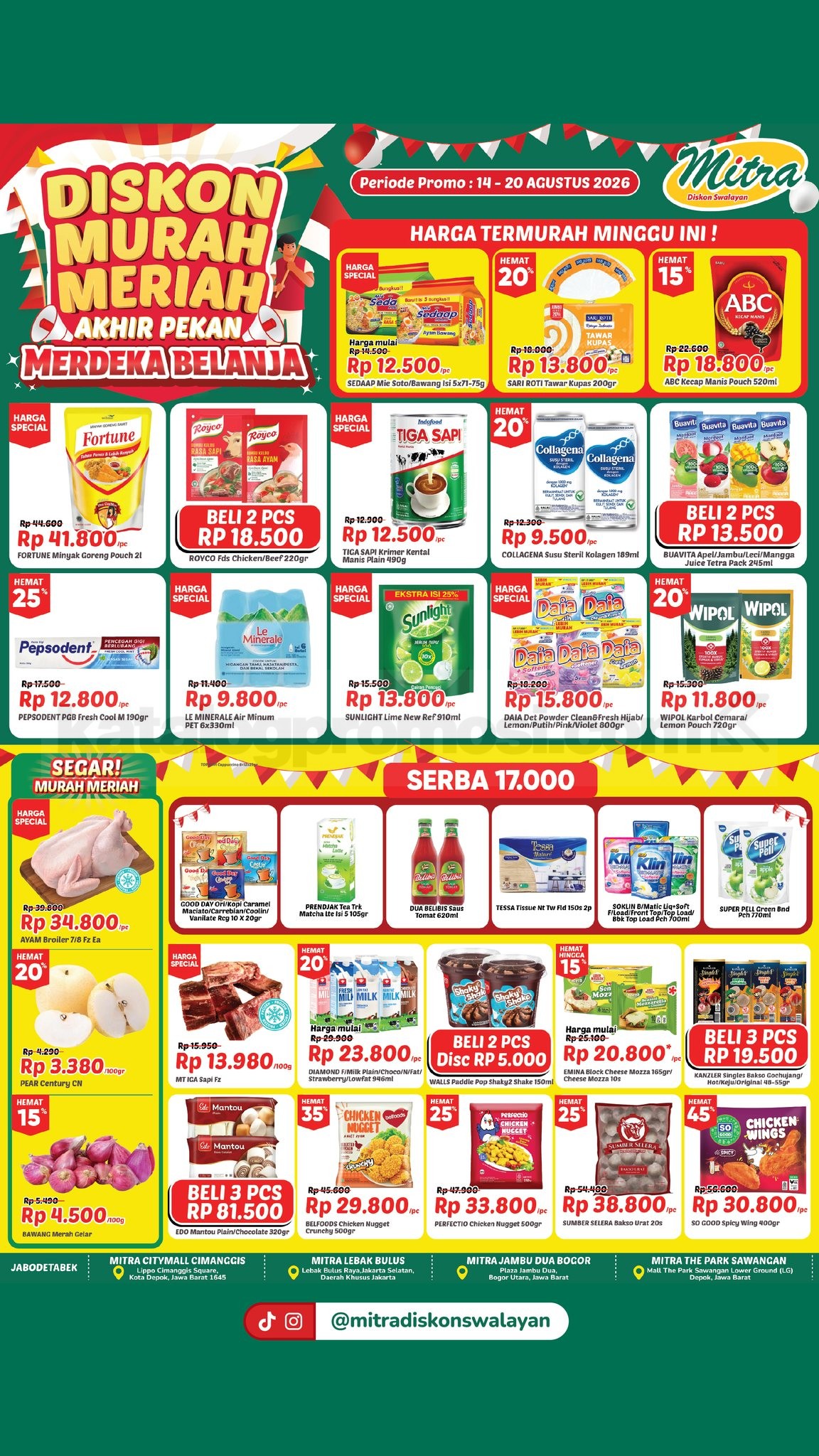 Promo JSM Mitra Diskon Swalayan Akhir Pekan 14-20 Agustus 2026