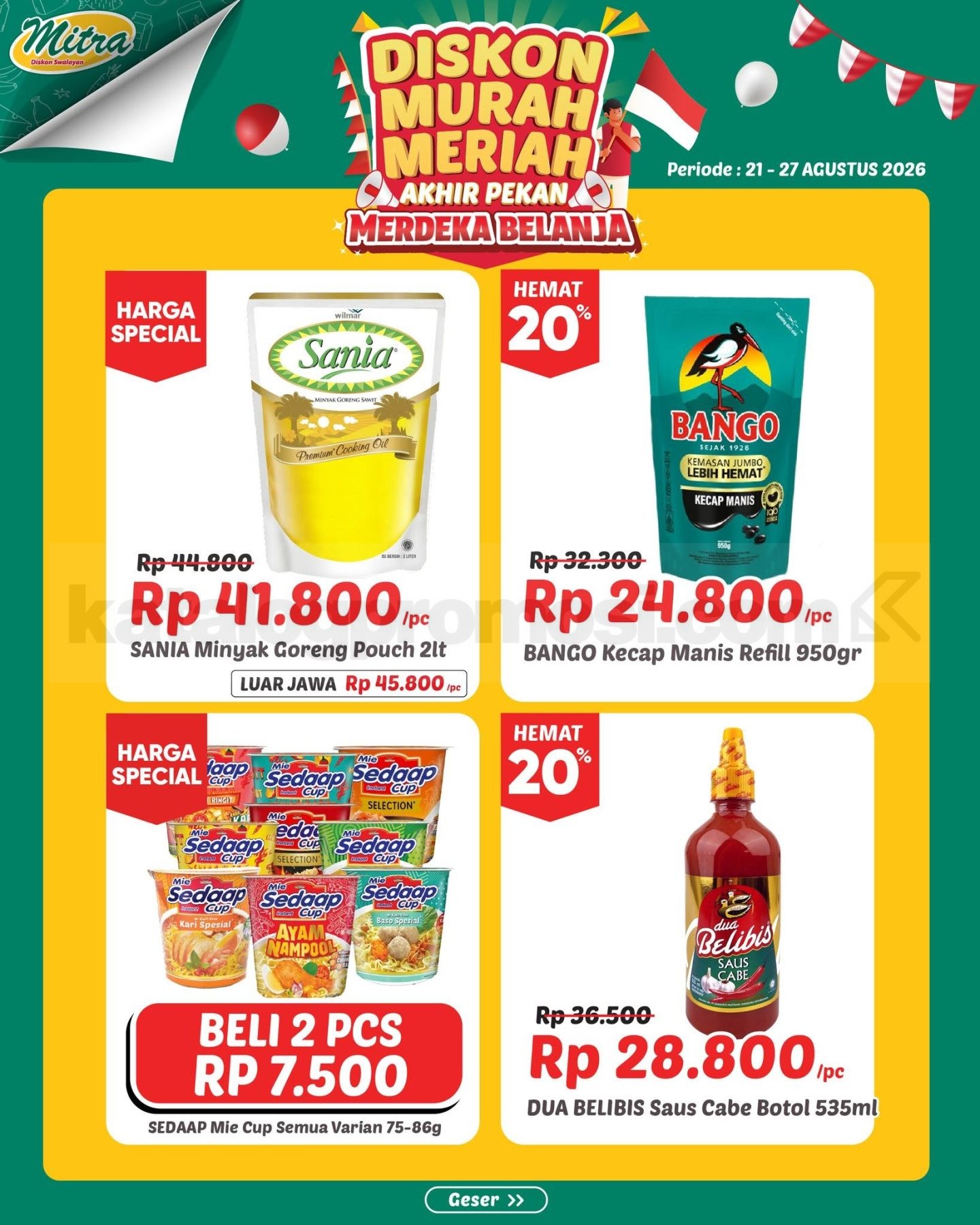 Promo JSM Mitra Diskon Swalayan Akhir Pekan 21-27 Agustus 2026