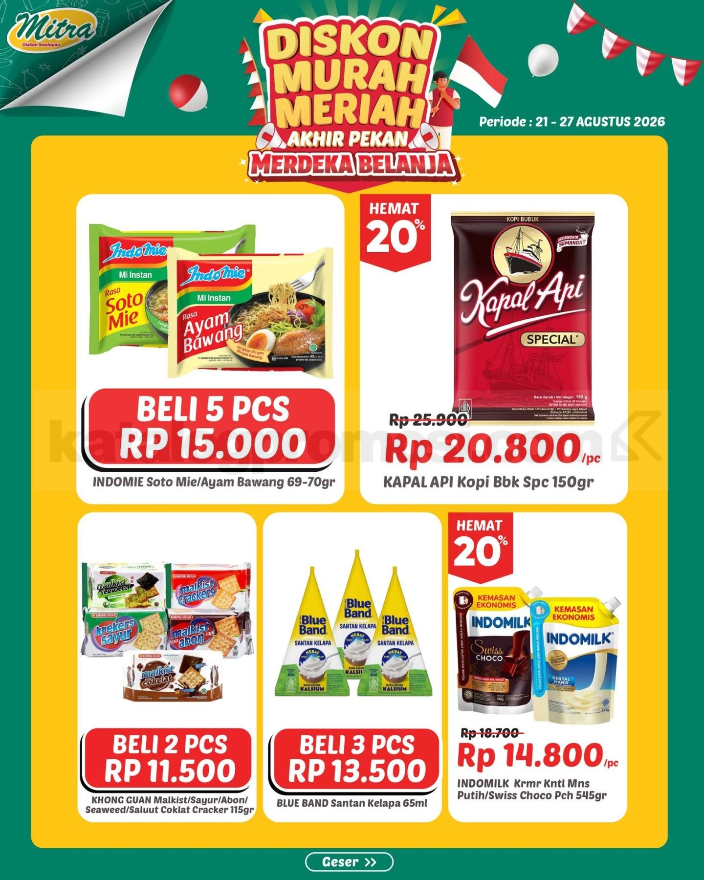 Promo JSM Mitra Diskon Swalayan Akhir Pekan 21-27 Agustus 2026