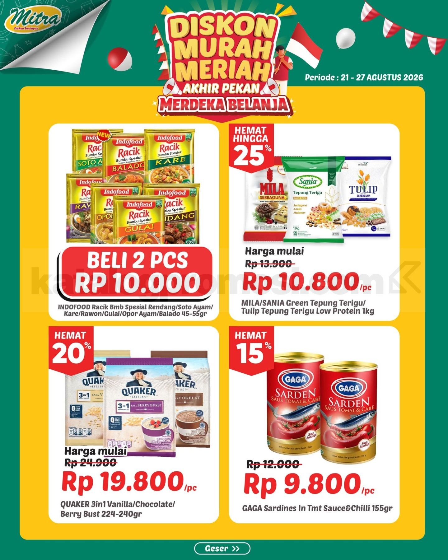 Promo JSM Mitra Diskon Swalayan Akhir Pekan 21-27 Agustus 2026