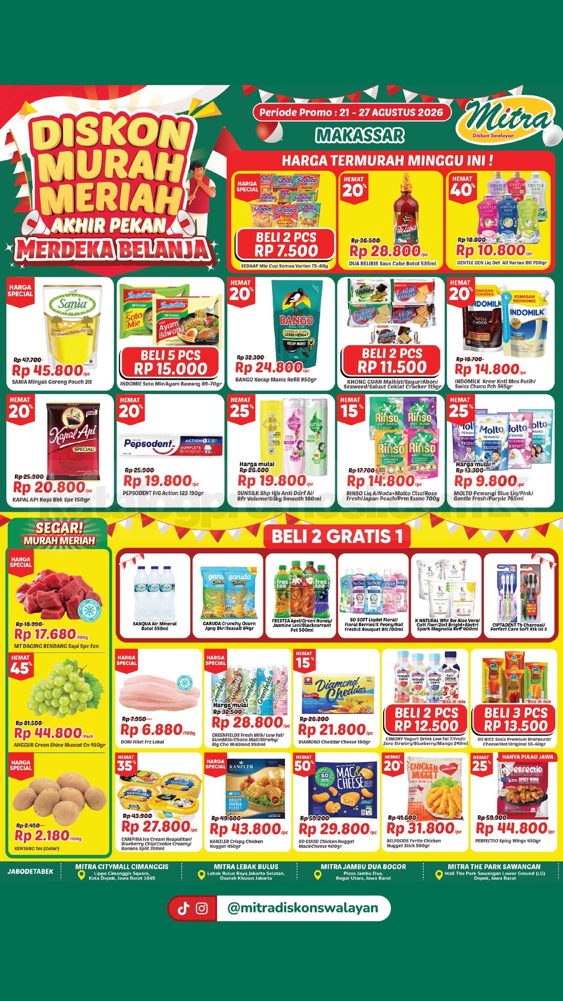 Promo JSM Mitra Diskon Swalayan Akhir Pekan 21-27 Agustus 2026