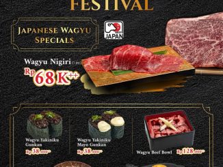 Promo Kappa Sushi Meat Sushi Festival Wagyu mulai Rp38.000++ dengan pilihan menu Japanese Wagyu