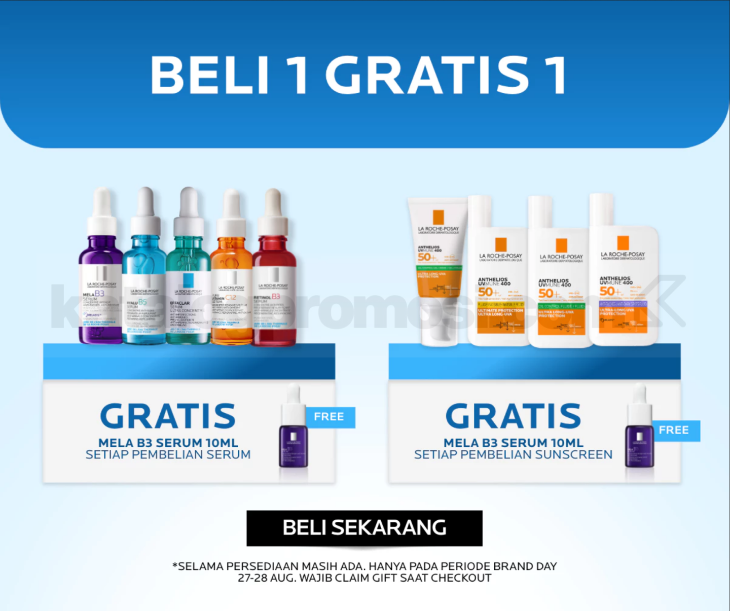 Promo La Roche-Posay Brand Day Beli 1 Gratis 1 Promo La Roche-Posay Brand Day Beli 1 Gratis 1 1