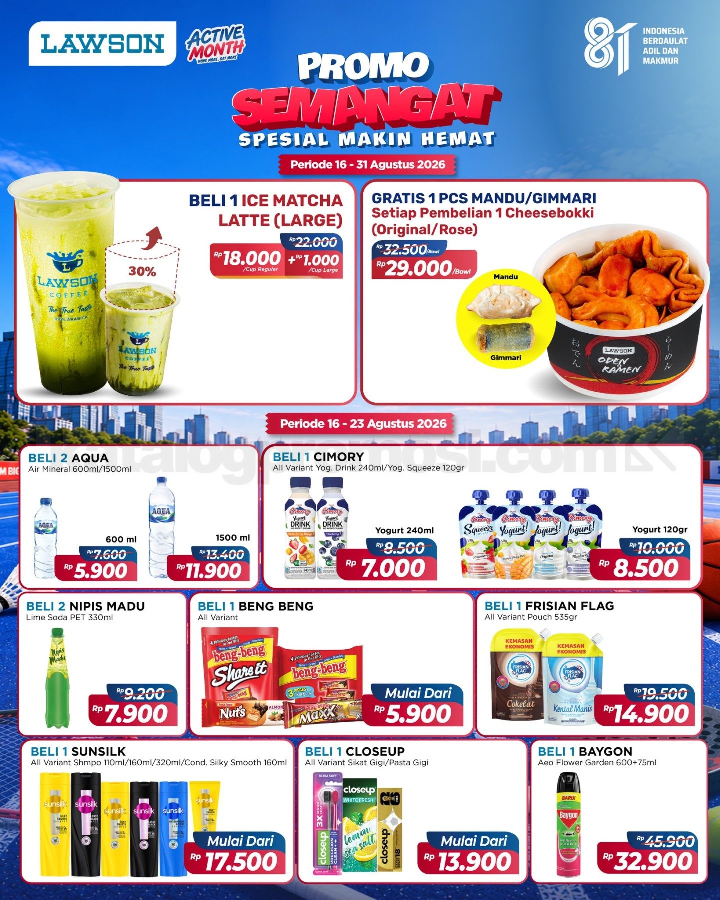 Promo Lawson SEMANGAT Spesial Makin Hemat Mulai Rp. 5.900 Promo Lawson SEMANGAT Spesial Makin Hemat Mulai Rp. 5.900 dengan aneka pilihan produk