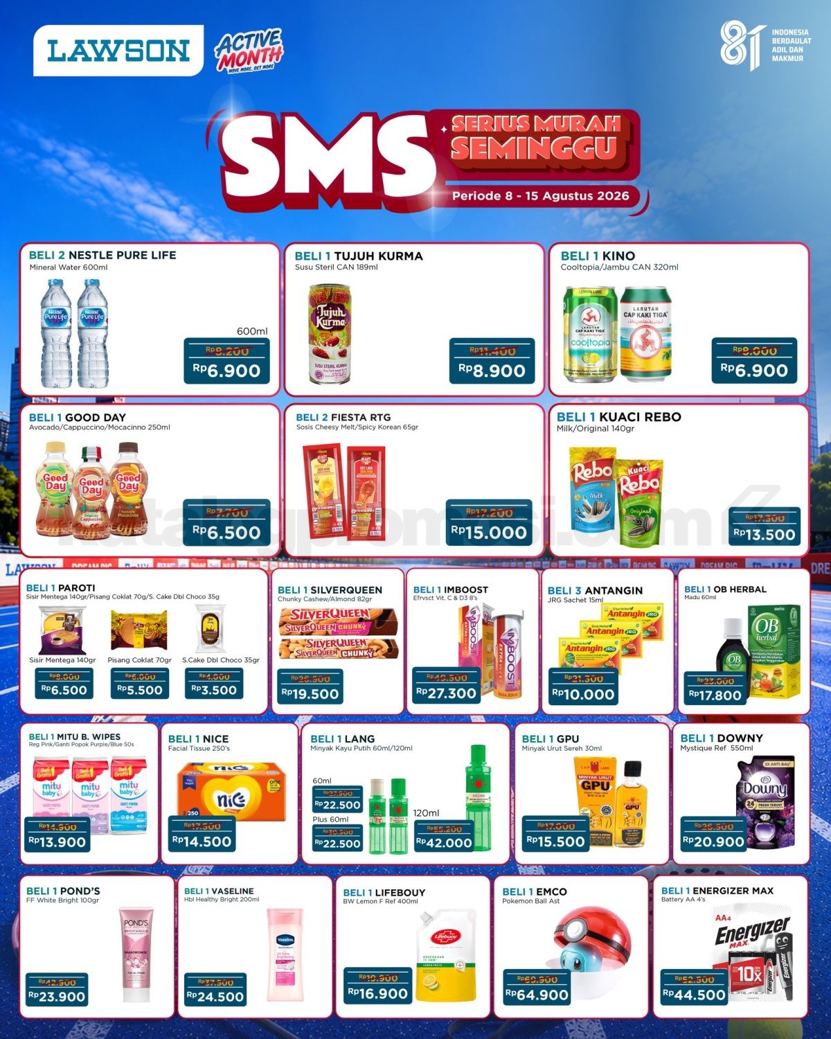 Promo LAWSON SMS Serius Murah Seminggu 8-15 Agustus 2026