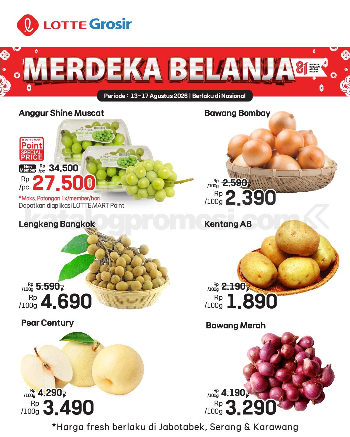 Promo LOTTE GROSIR HITS AKHIR PEKAN 13-17 Agustus 2026