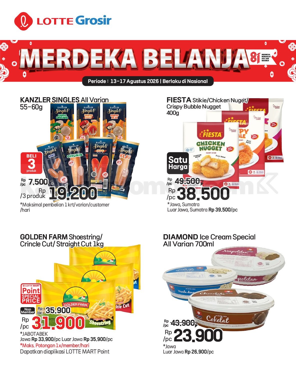 Promo LOTTE GROSIR HITS AKHIR PEKAN 13-17 Agustus 2026