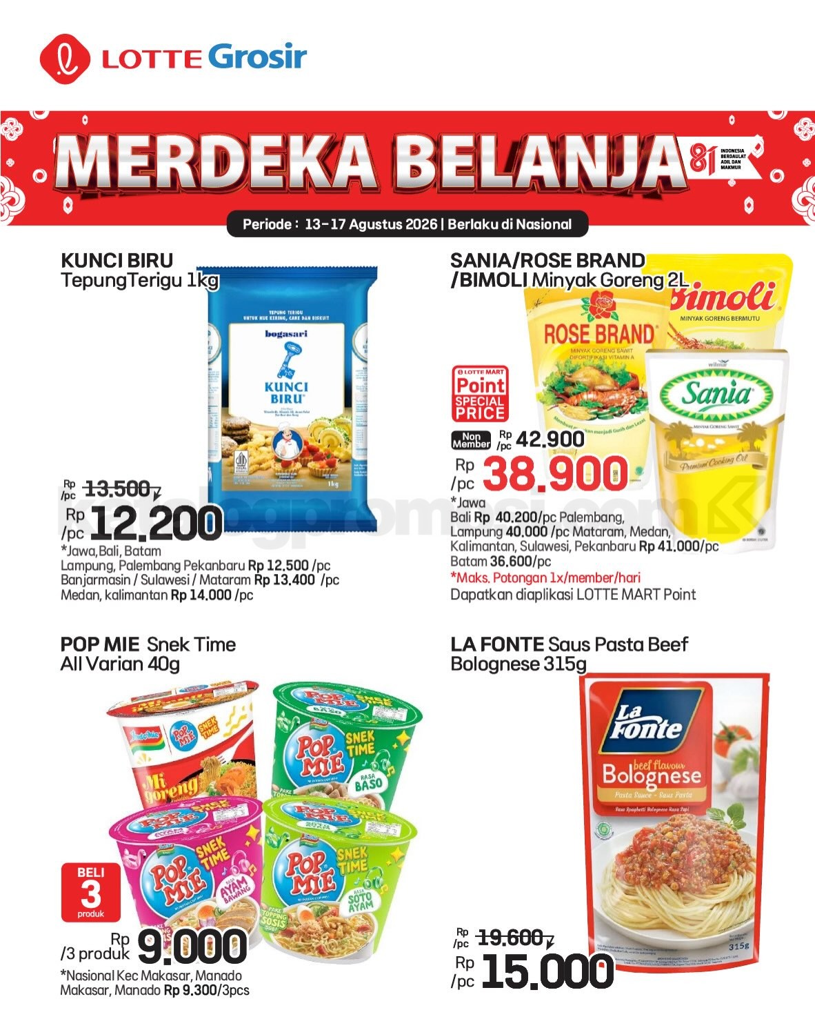 Promo LOTTE GROSIR HITS AKHIR PEKAN 13-17 Agustus 2026