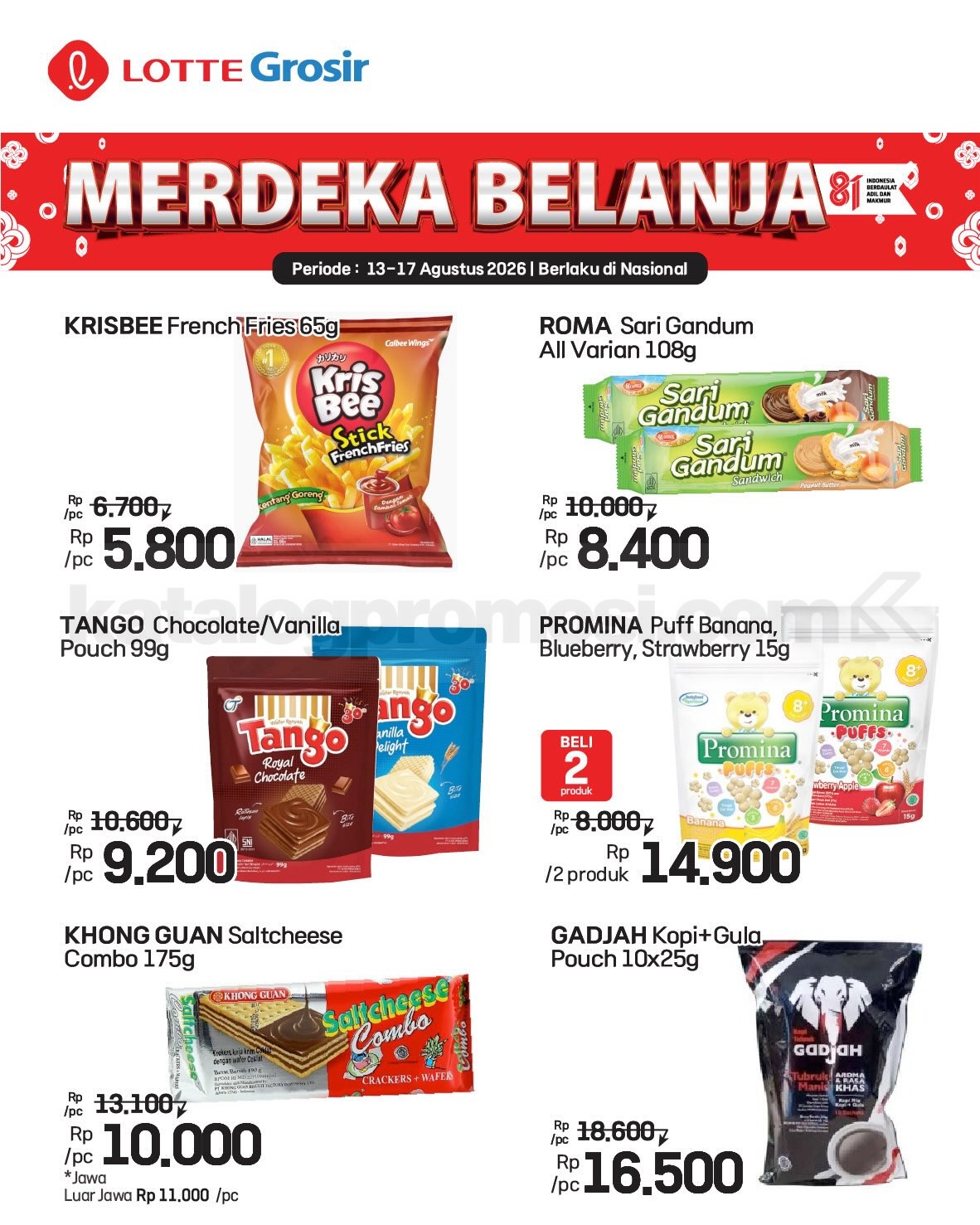 Promo LOTTE GROSIR HITS AKHIR PEKAN 13-17 Agustus 2026