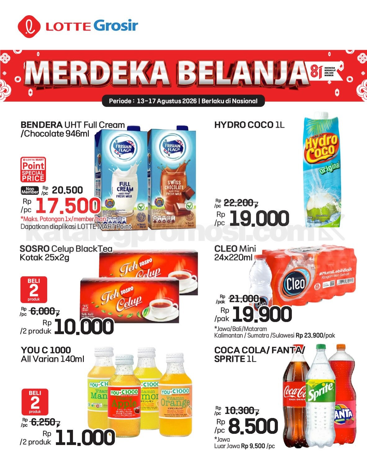Promo LOTTE GROSIR HITS AKHIR PEKAN 13-17 Agustus 2026