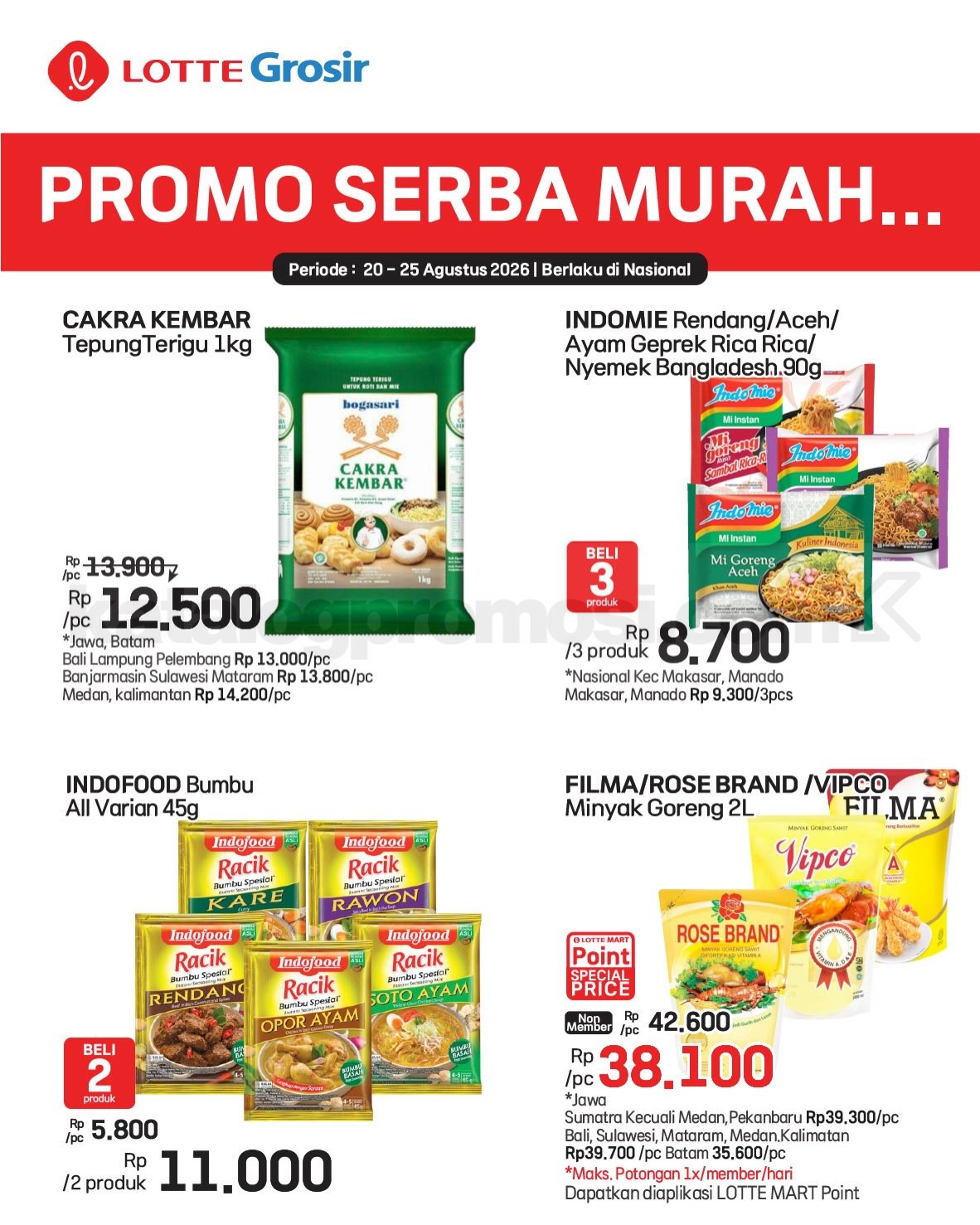 Promo LOTTE GROSIR HITS AKHIR PEKAN 20-25 Agustus 2026