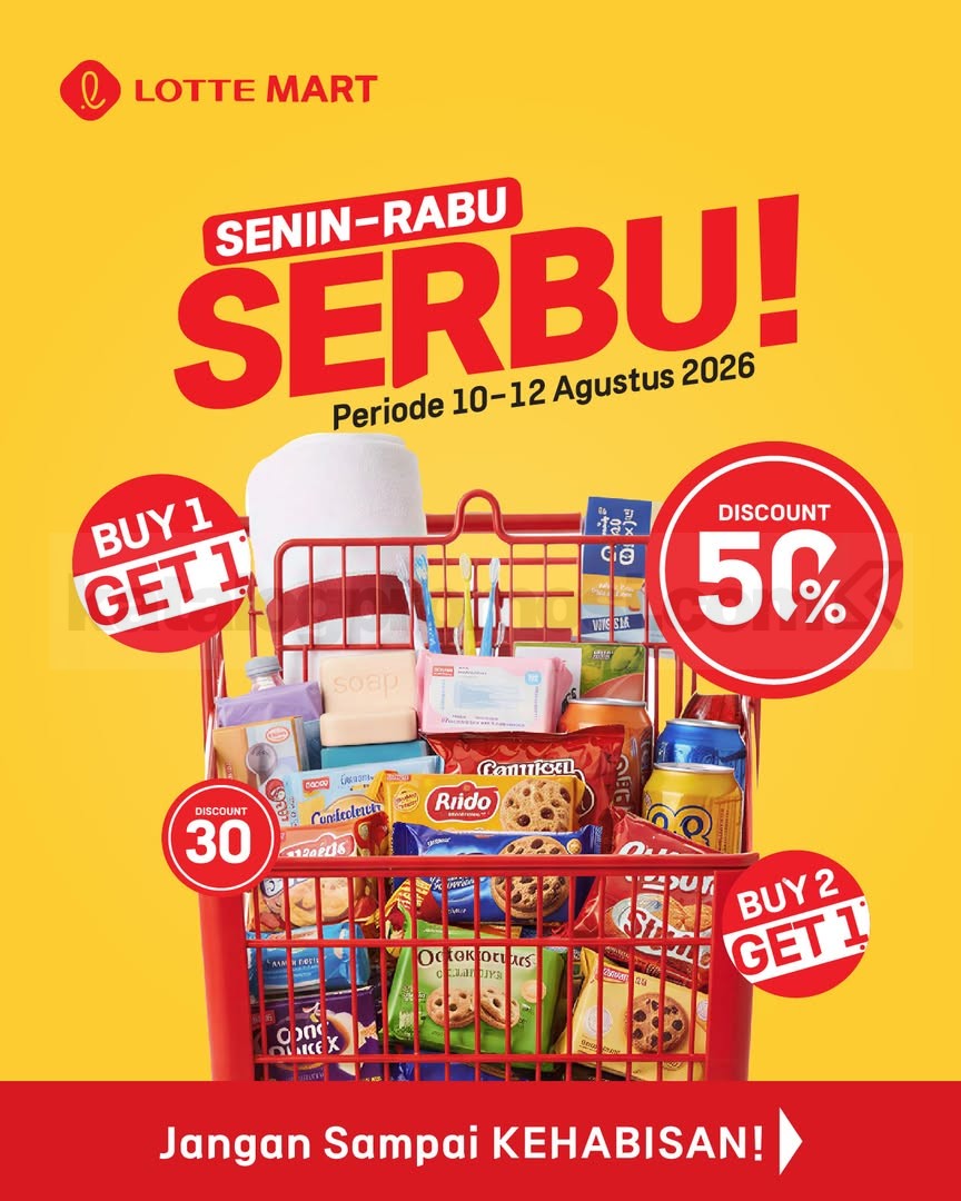 Promo LOTTEMART WEEKDAY SERBU 10-12 Agustus 2026