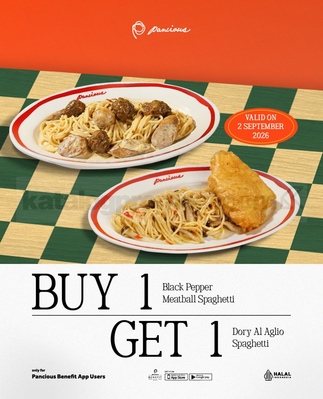Promo Pancious Buy 1 Get 1 Free Spaghetti Promo Pancious Buy 1 Get 1 Free Spaghetti beli Black Pepper Meatball gratis Dory Al Aglio