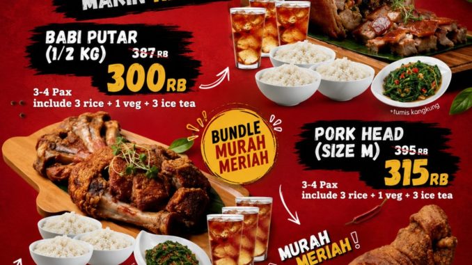 Promo Porky’s Paket Bundle untuk 3–4 orang mulai Rp300.000 selama Agustus 2026.