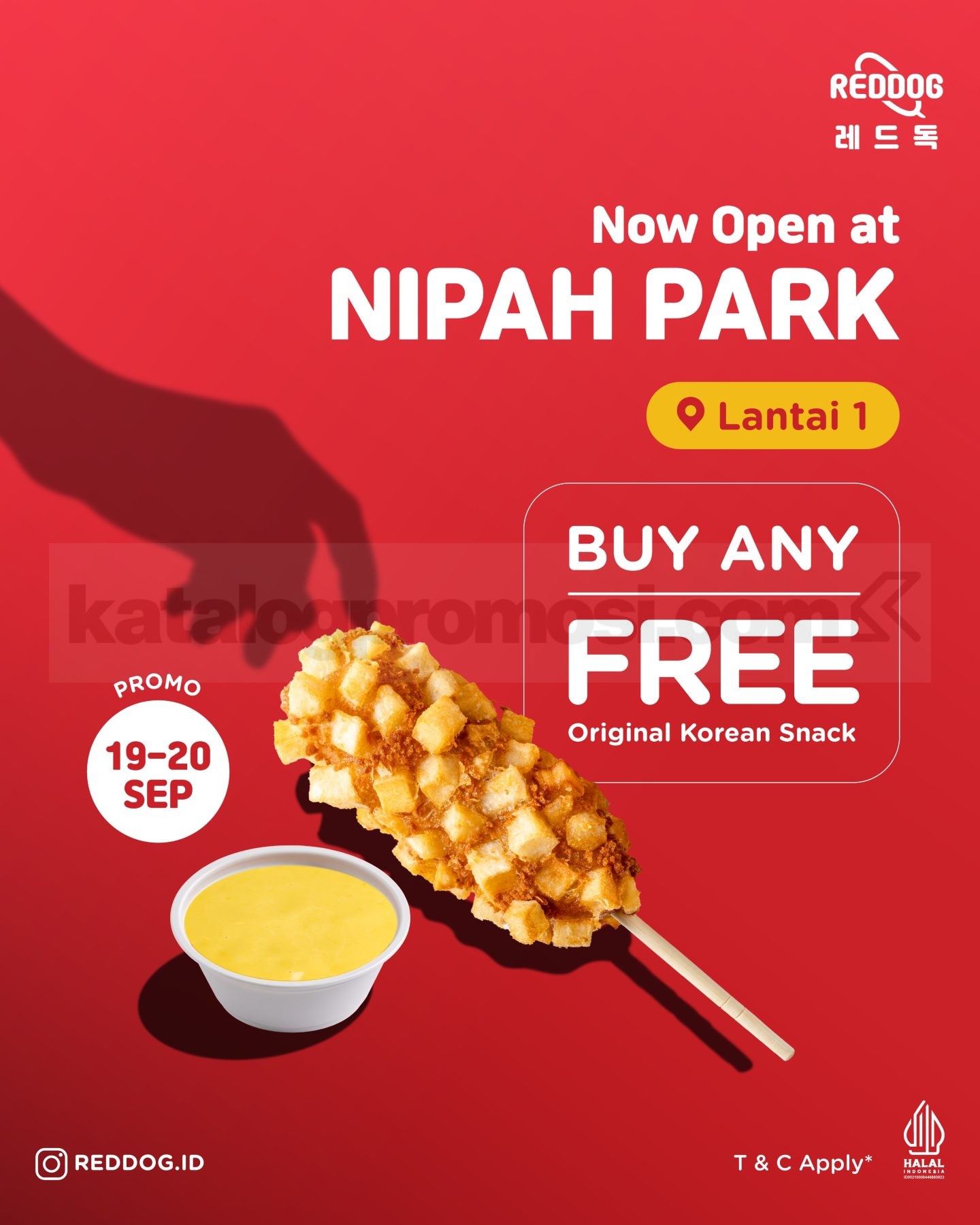 Promo Reddog Grand Opening Nipah Park Free Korean Snack Promo Reddog Grand Opening Nipah Park Free Korean Snack dengan pembelian apa pun