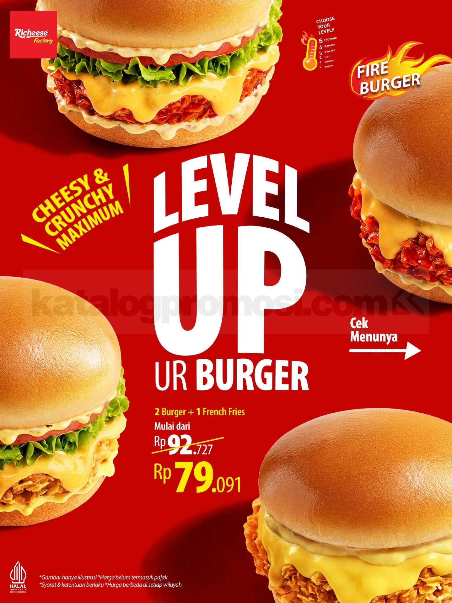 Promo Richeese Factory Spesial Burger Mulai Rp 79.091